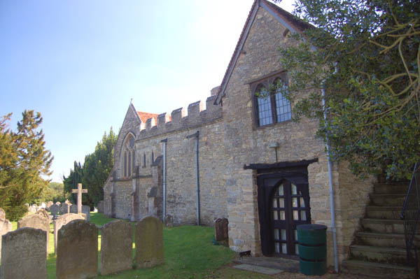 Bromham church N porch Aug 2007